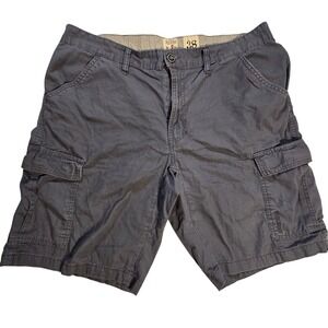 RedHead Brand Co Mens Gray Ripstop Cargo Shorts Size 38 Elastic Waist Outdoor